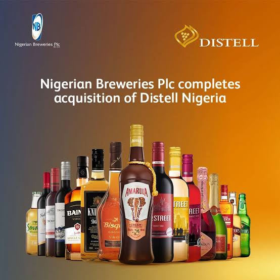 Nigerian Breweries announces the completed acquisition of Distell Nigeria, shown with the wines and spirits range